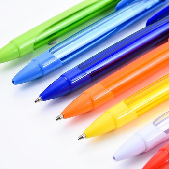廣告筆-按壓式塑膠彩色筆管推薦禮品-7款單色原子筆-客製化贈品筆_1