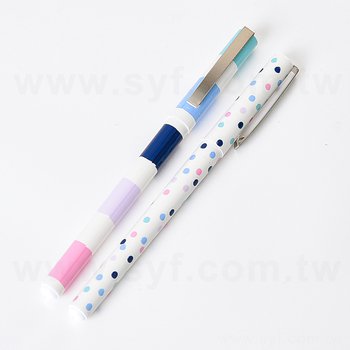 彩印塑料筆桿中性筆-開蓋式原子筆_0
