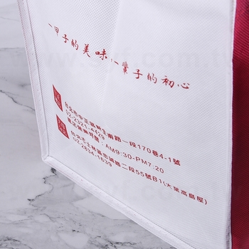 不織布環保袋-厚度100G-尺寸W28xH24xD21.5cm-四面單色可客製化印刷-推薦款_2