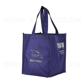 不織布環保袋-厚度80G-尺寸W21xH25xD20cm-雙面單色印刷_0