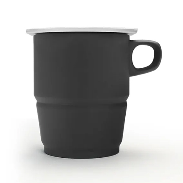 新款環保旅行不锈鋼矽膠咖啡杯帶蓋_3