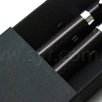 52ZA-0001-精品質感禮品對筆筆盒-包裝盒內附筆夾-可客製化加印LOGO