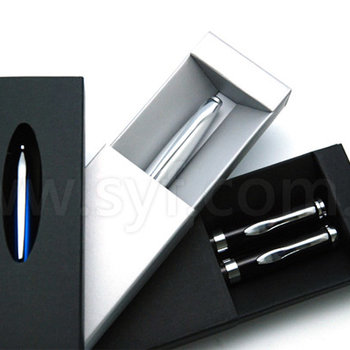 52ZA-0002-精品質感禮品筆盒-包裝盒內附筆夾-可客製化加印LOGO