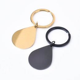 金屬水滴狀電鍍不銹鋼鑰匙圈(同60DN-0001)