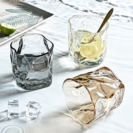 扭紋造形玻璃威士忌酒杯