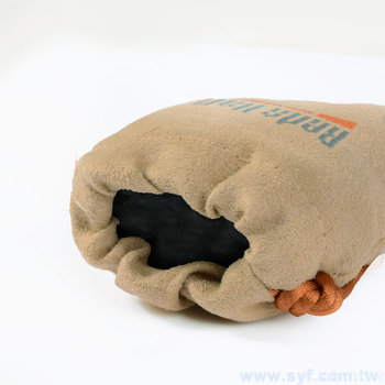 56EA-0016-小束口袋-單面雙色印刷-絨布材質束口包-採購推薦製作絨布袋-多款布料可選收納袋