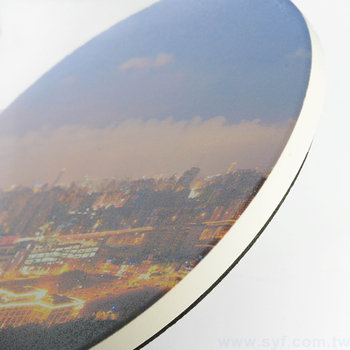 60FA-0001-圓型陶瓷杯墊-止滑吸水杯墊-可客製化印刷LOGO-米白胚/米黃胚可選-11*11cm