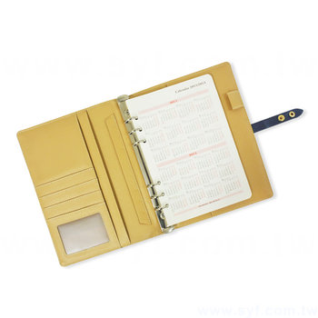 54AA-0015-創意古典工商日誌-子母扣式活頁筆記本-可訂製內頁及客製化加印LOGO