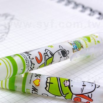 52EA-0020-自動鉛筆-彩色網印環保禮品筆-透明筆管廣告筆-採購訂製贈品筆