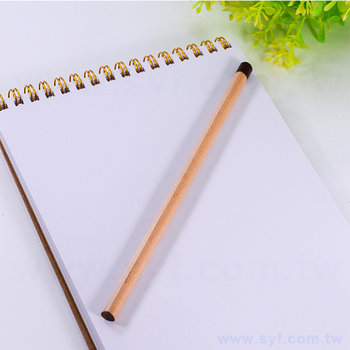 52EA-0008-原木環保鉛筆-小三角塗頭印刷廣告筆-採購批發製作贈品筆
