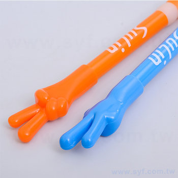 52DA-0031-手指造型單色廣告筆-按壓式原子筆-小YA筆