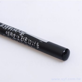 52EA-1031-原木鉛筆-消光黑筆桿印刷-圓形塗頭廣告筆-學校採購批發製作贈品筆