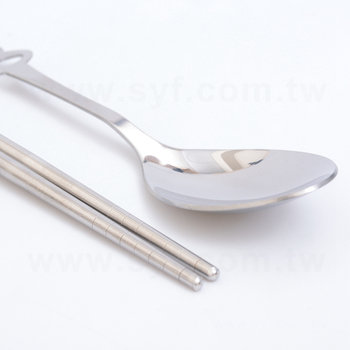 73AA-0003-小麥桔梗不鏽鋼餐具組-筷勺兩件式便攜餐具(愛心款)-環保餐具餐盒推薦