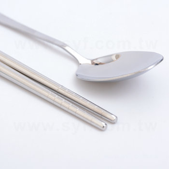 73AA-0006-PP塑膠不鏽鋼餐具組-筷勺兩件式環保餐盒-客製化餐具餐盒訂製