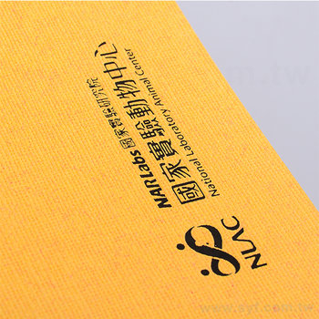 54BA-1036-麻布質感工商日誌-單色封面印刷-騎馬釘經濟款工商日誌-可客製化LOGO