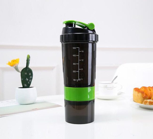 500ml,PE塑料,三層塑料搖搖瓶運動水壺 500ml,PE塑料,三層塑料搖搖瓶運動水壺