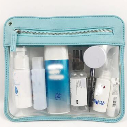 簡約風PVC透明旅行化妝包-2