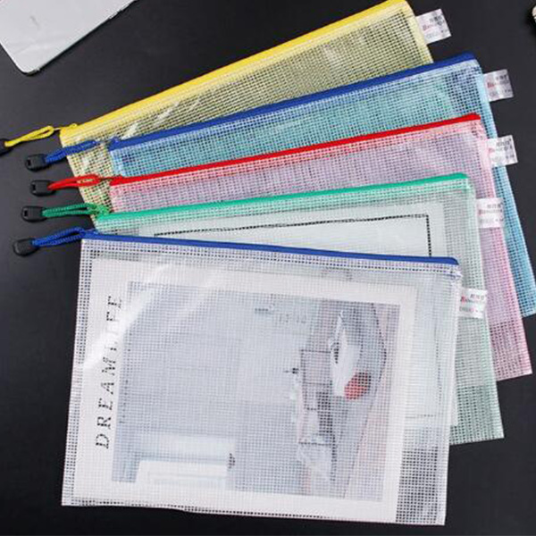 PVC網格透明文件袋-A4-2