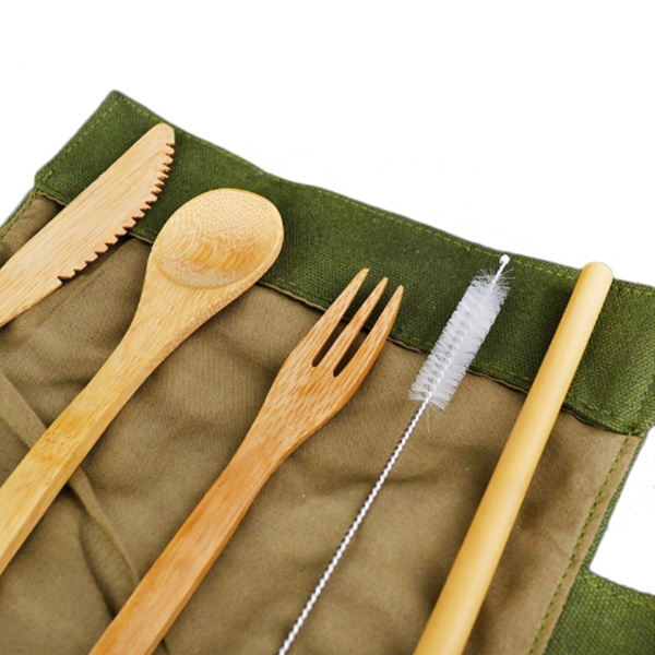 竹製餐具-5件組-帆布袋-3