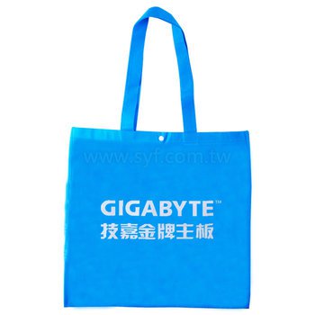 不織布環保購物袋-厚度70G-尺寸W44.5xH42.5xD9cm-雙面單色印刷(塑膠扣)_0