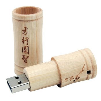 環保隨身碟-原木禮贈品USB-竹筒木製隨身碟-客製隨身碟容量-採購訂製印刷推薦禮品_0
