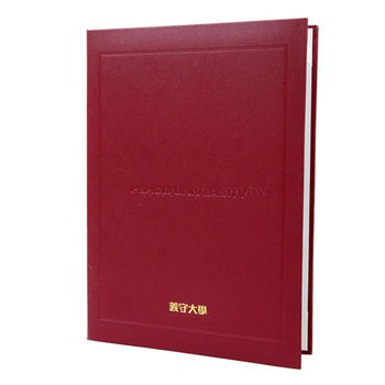 簡約壓紋左翻證書夾-柔紋皮材質客製化燙印-畢業禮物首選-義守大學_0