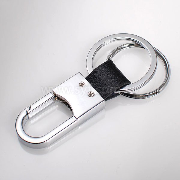 金屬皮革鑰匙圈-訂做客製化禮贈品-可客製化印刷logo_1