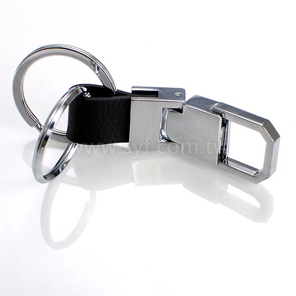金屬皮革鑰匙圈-訂做客製化禮贈品-可客製化印刷logo_2