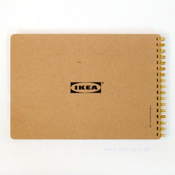 25K環保牛皮紙記事本-經濟款環裝封面線圈筆記本-可訂製內頁及客製化LOGO-IKEA_1
