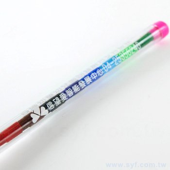 色鉛筆-彩虹11色筆芯環保禮品-透明筆管替換式廣告筆-採購訂製贈品筆_2