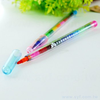 色鉛筆-彩虹11色筆芯環保禮品-透明筆管替換式廣告筆-採購訂製贈品筆_7