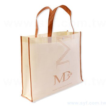 不織布環保購物袋-厚度120G-尺寸W48xH38xD10cm-雙面單色印刷(塑膠扣)_1