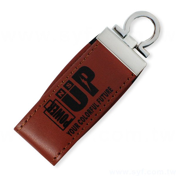 皮製隨身碟-鑰匙圈禮贈品USB-金屬皮環革材質隨身碟-客製隨身碟容量-採購訂製印刷推薦禮品_0