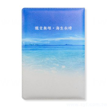 經典皮紋工商日誌-翻開式平裝萬用手冊-可訂製內頁及客製化加印LOGO_1