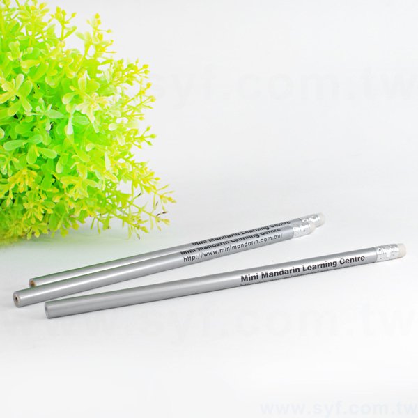 亮眼金銀烤漆鉛筆-橡皮擦頭廣告筆-可客製化加印LOGO-9
