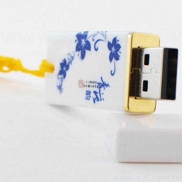 隨身碟-中國風印刷青花瓷USB-陶瓷隨身碟-三種推薦圖騰花色可選-採購股東會紀念品_4