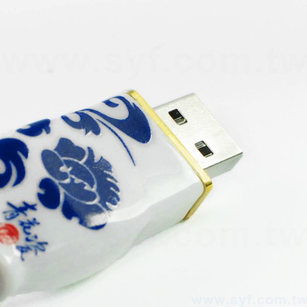 隨身碟-中國風印刷青花瓷USB-陶瓷隨身碟-兩種推薦圖騰花色可選-採購訂製股東會贈品_5
