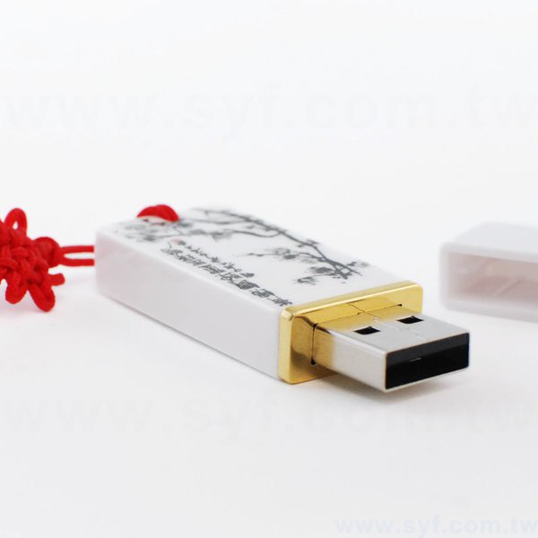 隨身碟-中國風印刷青花瓷USB-水墨畫陶瓷隨身碟-五種推薦書法花色可選-採購訂製股東會贈品_6