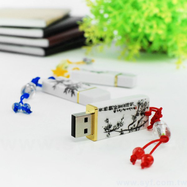 隨身碟-中國風印刷青花瓷USB-水墨畫陶瓷隨身碟-五種推薦書法花色可選-採購訂製股東會贈品_9