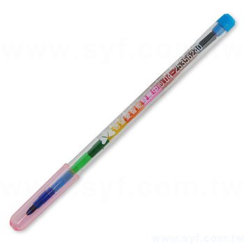 色鉛筆-彩虹11色筆芯環保禮品-透明筆管替換式廣告筆-採購訂製贈品筆_1