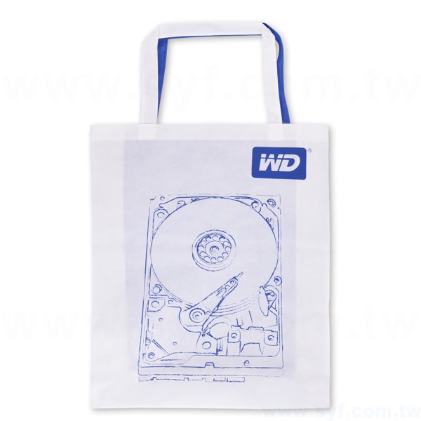 不織布環保購物袋-厚度80G-尺寸W37xH45xD10cm-雙面雙色印刷_1