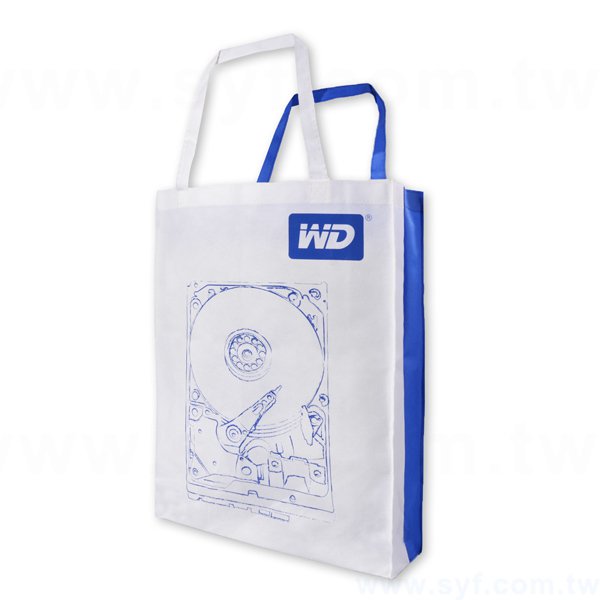 不織布環保購物袋-厚度80G-尺寸W37xH45xD10cm-雙面雙色印刷_0