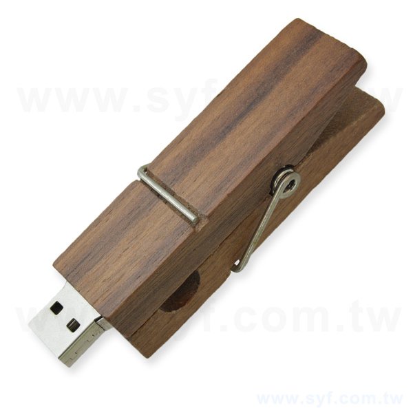 環保隨身碟-原木禮贈品USB-木製夾造型隨身碟-客製隨身碟容量-採購訂製印刷推薦禮品_1