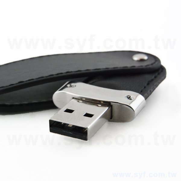 皮製隨身碟-鑰匙圈禮贈品USB-金屬環皮革材質隨身碟-客製隨身碟容量-採購訂製印刷推薦禮品_2