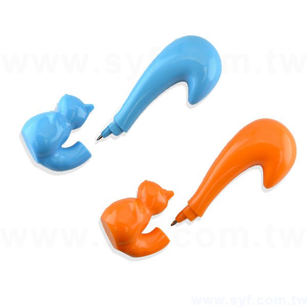 松鼠造型廣告筆-動物筆管禮品-單色原子筆-兩款式可選-採購客製印刷贈品筆_1