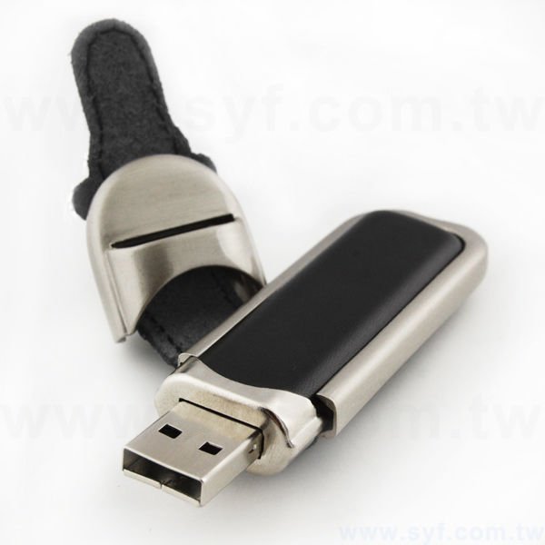 皮製隨身碟-商務禮贈品皮帶式USB-金屬皮革材質隨身碟-客製隨身碟容量-採購訂製股東會贈品_1
