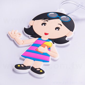 女孩造型行李吊牌-客製化造型吊牌製作-學校機關禮贈品採購_3
