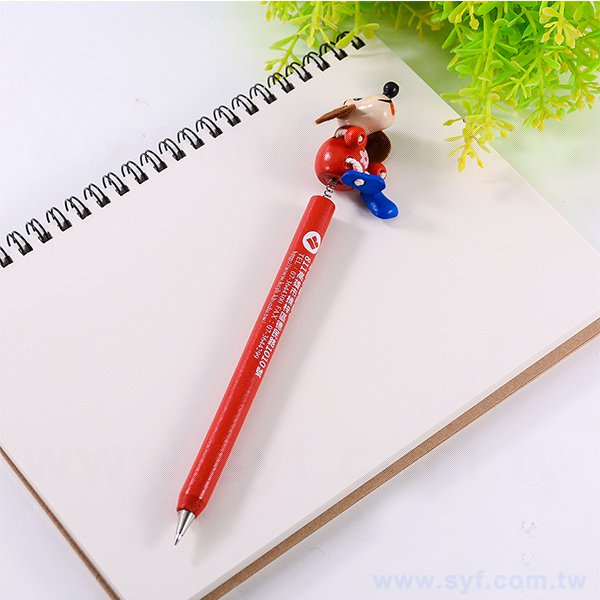 動物造型廣告筆-木製筆管禮品-單色原子筆-採購客製印刷贈品筆_4