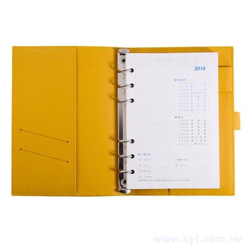 32K經典線條工商日誌-現代極簡黃按扣式活頁日誌-可訂製內頁及客製化印LOGO_2
