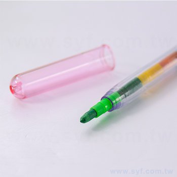 色鉛筆-彩虹11色筆芯環保禮品-透明筆管替換式廣告筆-採購訂製贈品筆_3